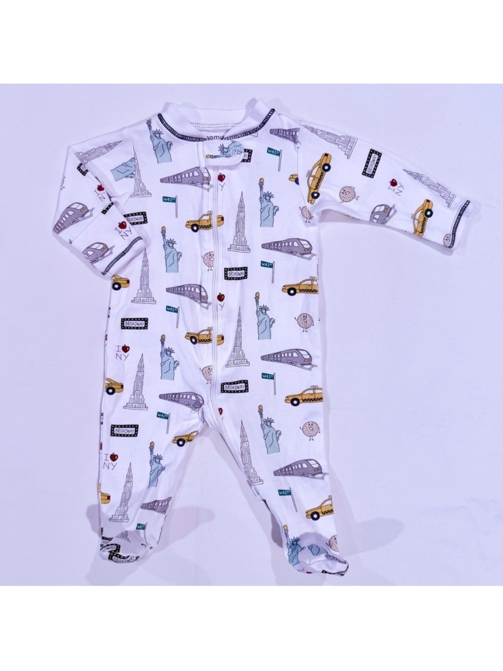 Baby Noomie New York City Footie Boys 0-3M Girls Pima Cotton Sleeper Pajamas NYC